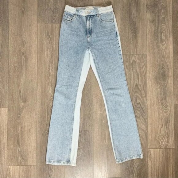 Dynamite Candice Boot cut Jeans Two tone High Rise Waist Denim Cotton Blue 25 - Picture 6 of 15